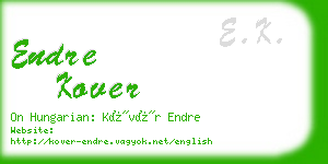 endre kover business card